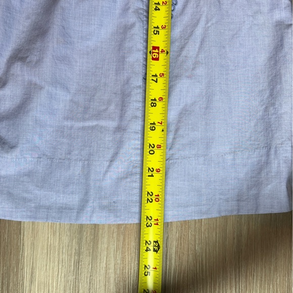 J.Crew Blue Eyelet Ruffle Sleeve Top Size 6 cotton - Picture 7 of 7